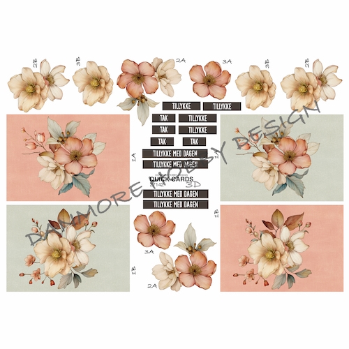 3D Quick Cards Blomster